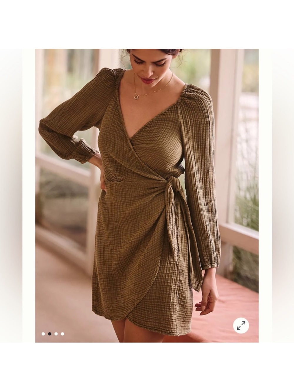 Anthropologie, Long-Sleeve Wrap Dress